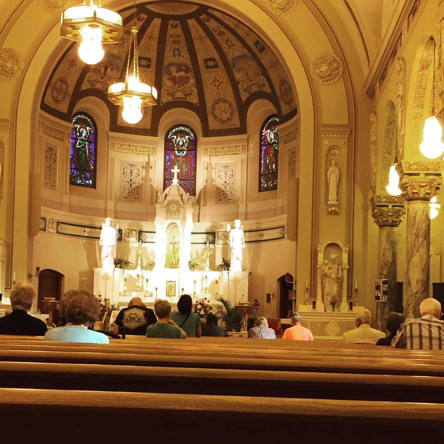 Interior of a Catholic church